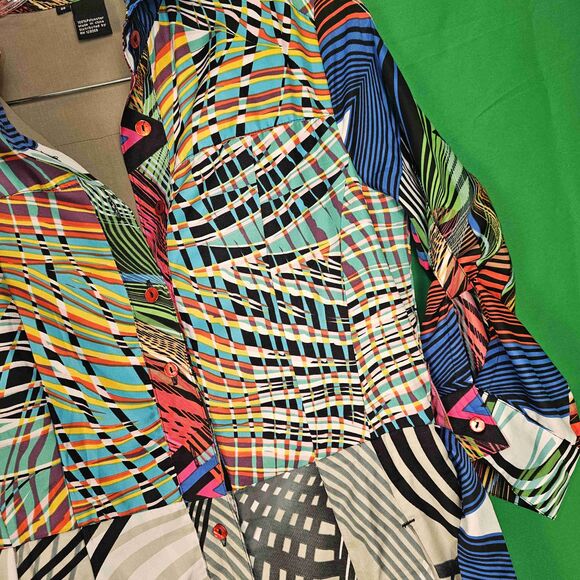 Desigual Womens Gracey‎ Multicolor Tie Belt Shirt Dress Bold 38 Small 6 - Picture 3 of 7